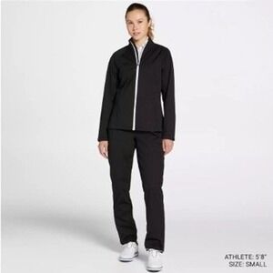 NEW Walter Hagen Womens L P11 Rain Jacket Pure Black Waterproof Golf WGH16060